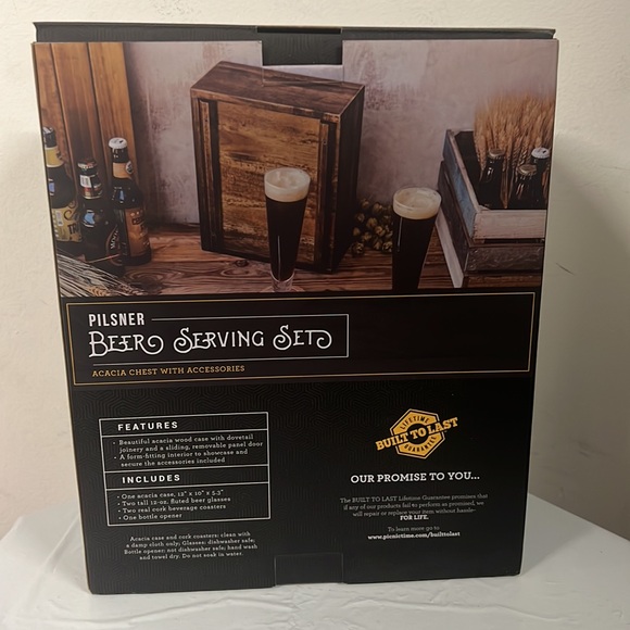 NIB - Legacy Pilsner Beer Glass Gift Set - Picture 8 of 10